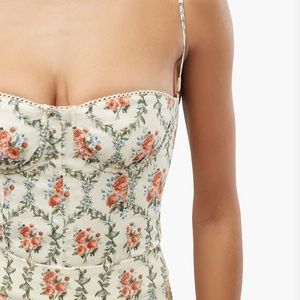 victorian coral underwire corset